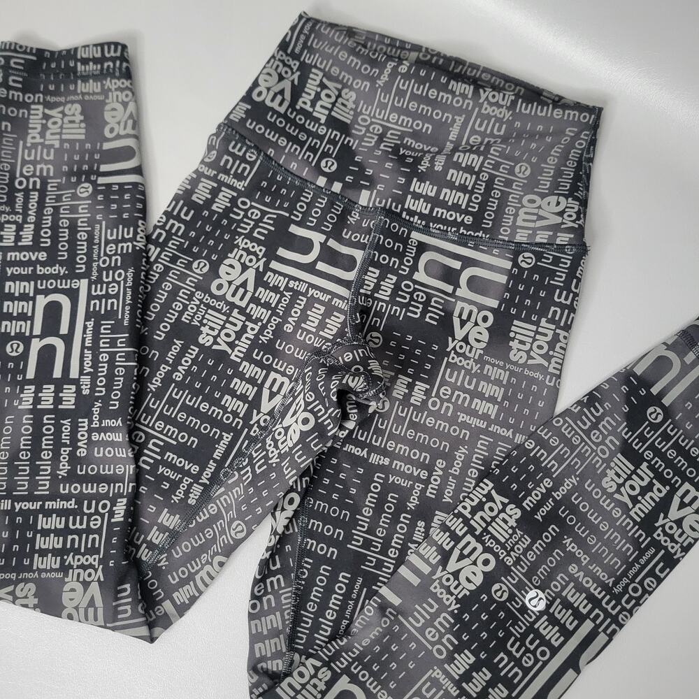 Lululemon Legging Size 2 Wunder Train HR Tight Crop Black Logo Contour Fit